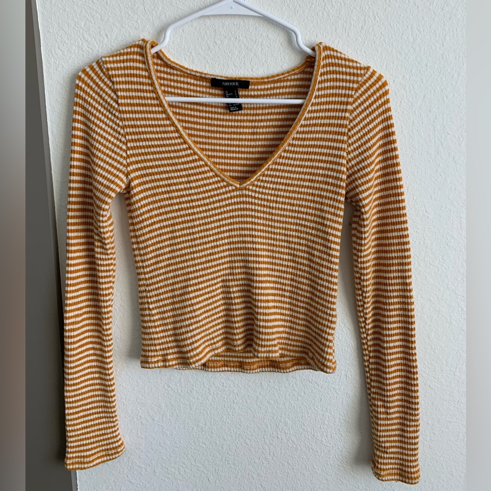 Yellow & white striped long sleeve